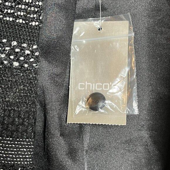 Black Label by Chico's Women's Jacket Textured Wool Blend Lined Size 1 NEW - Picture 9 of 13